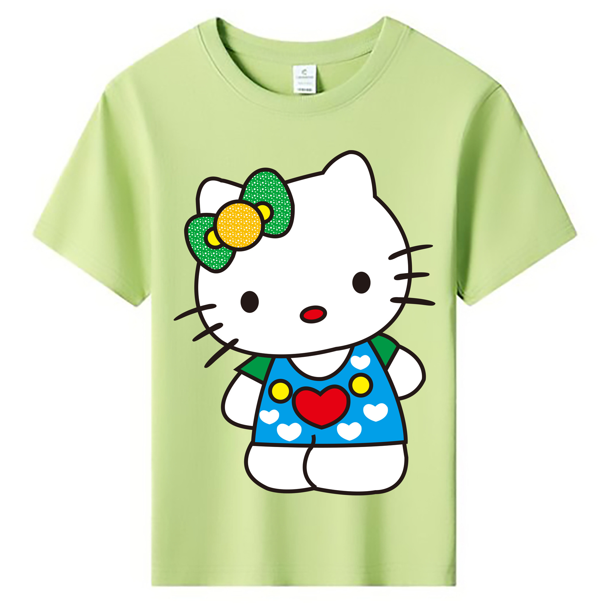 （画像用） Hello Kitty ハローキティ 綿100％キッズTシャツ（フロントプリント）